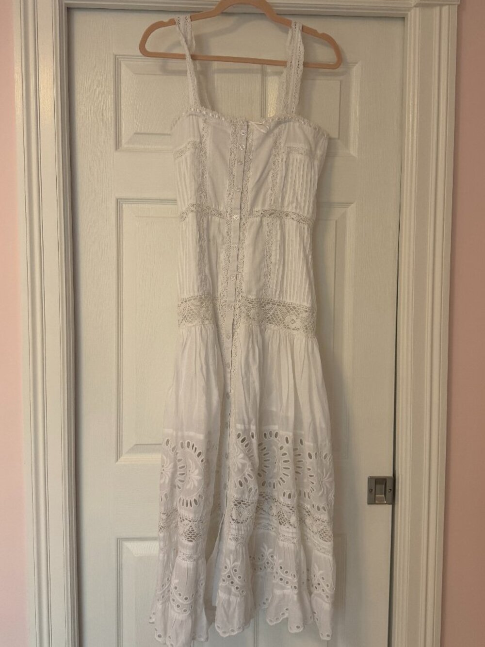 Altar'd State Beverly White Eyelet Lace Maxi Dress - Picture 5 of 6